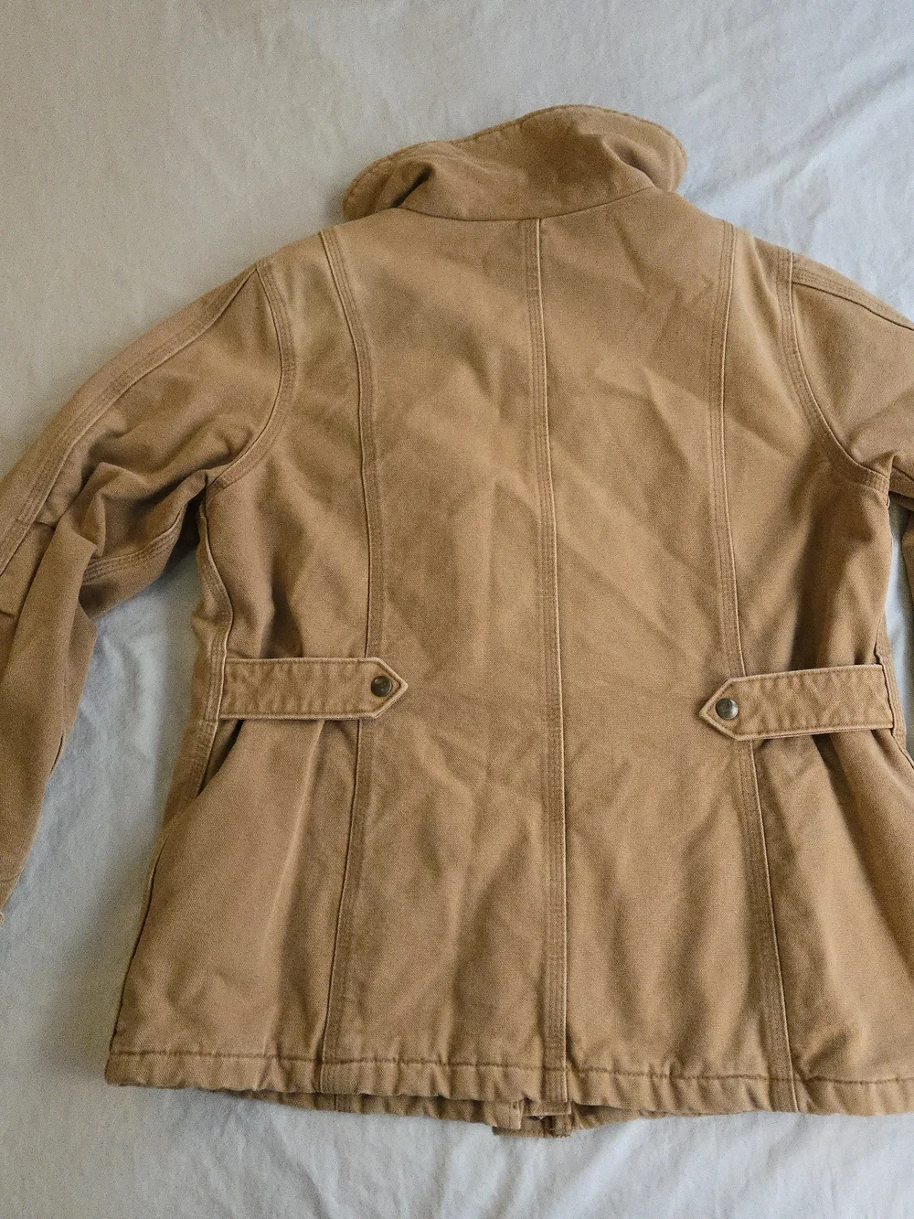 Carhartt Vintage Style Tan Canvas Sherpa Collar Field Jacket MKY - Picture 15 of 16